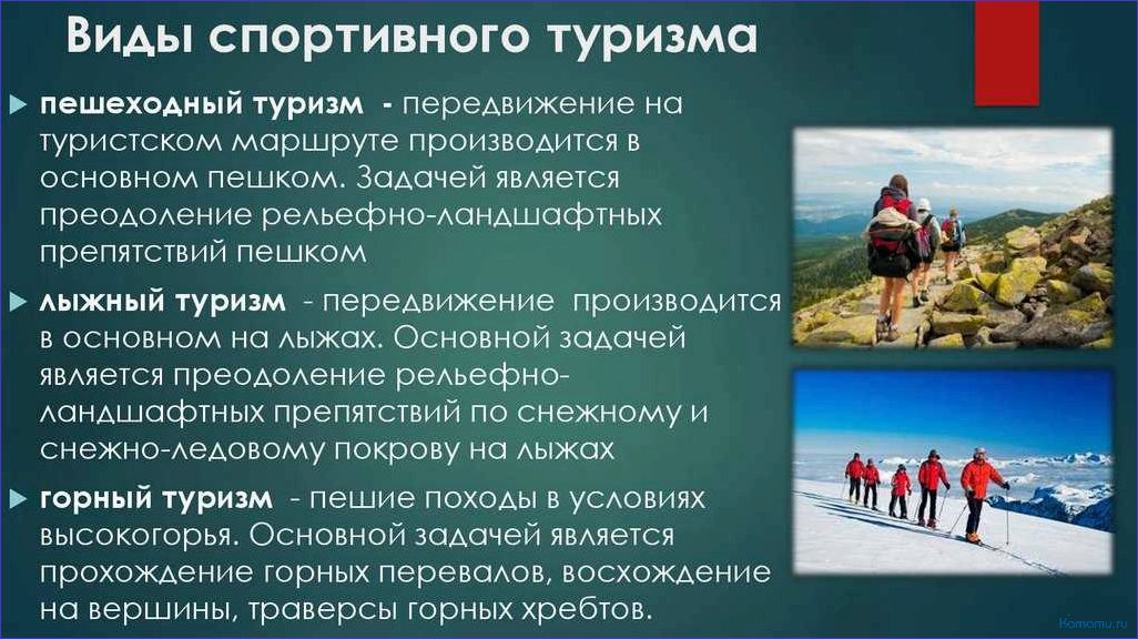 Разнообразие видов отдыха и туризма для увлекательных путешествий